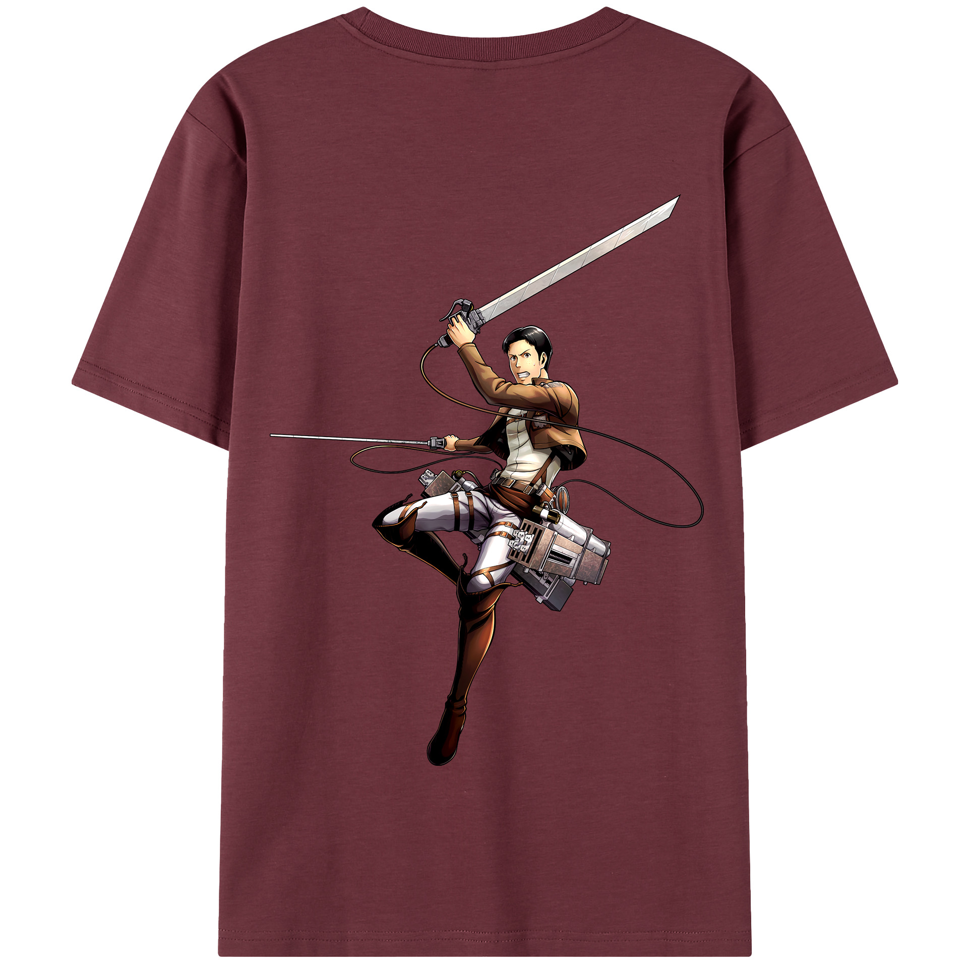 （画像用） 進撃の巨人 Attack on Titan 綿100％半袖Tシャツ（背面プリント）